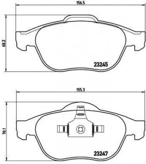 Тормозные колодки, дисковый тормоз (набор) BREMBO P68040