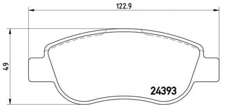 Тормозные колодки, дисковый тормоз (набор) BREMBO P68049 (фото 1)