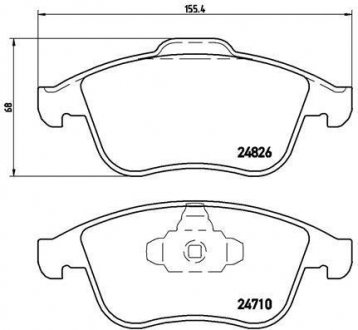 Тормозные колодки, дисковый тормоз (набор) BREMBO P68052