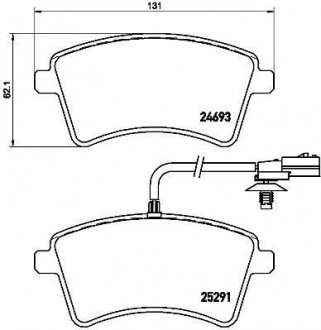 Гальмівні колодки дискові BREMBO P68058