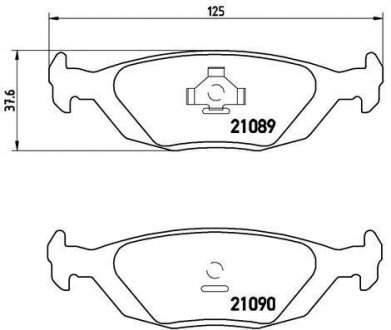 Тормозные колодки, дисковый тормоз (набор) BREMBO P71003 (фото 1)