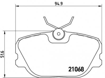 Тормозные колодки, дисковый тормоз (набор) BREMBO P71004 (фото 1)