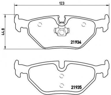 Тормозные колодки, дисковый тормоз (набор) BREMBO P71006