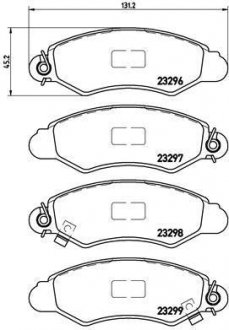 Тормозные колодки, дисковый тормоз (набор) BREMBO P78012 (фото 1)