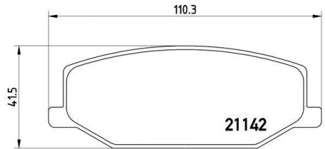 Тормозные колодки, дисковый тормоз (набор) BREMBO P79001 (фото 1)