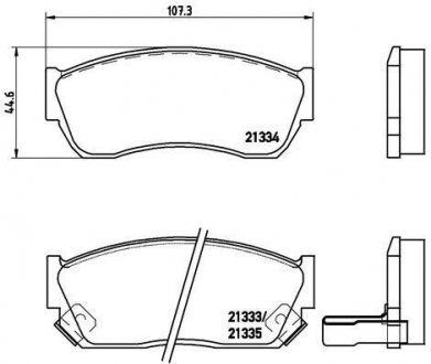 Гальмівні колодки, дискове гальмо (набір) BREMBO P79005