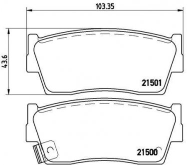 Тормозные колодки, дисковый тормоз (набор) BREMBO P79006 (фото 1)