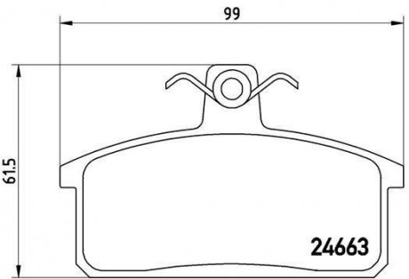 Тормозные колодки, дисковый тормоз (набор) BREMBO P79007 (фото 1)