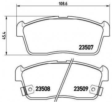 Тормозные колодки, дисковый тормоз (набор) BREMBO P79012 (фото 1)