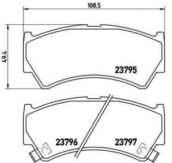 Тормозные колодки, дисковый тормоз (набор) BREMBO P79013