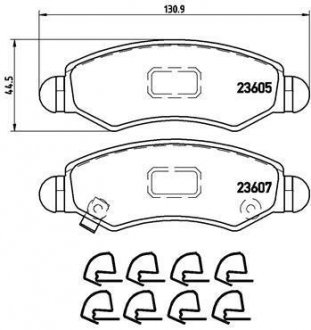 Тормозные колодки, дисковый тормоз (набор) BREMBO P79015