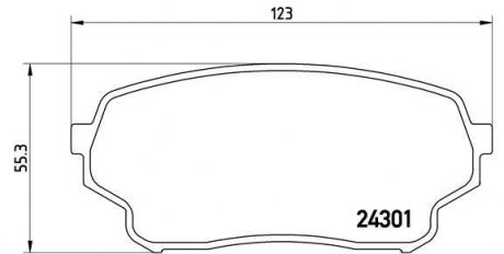 Тормозные колодки, дисковый тормоз (набор) BREMBO P79019 (фото 1)