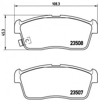 Тормозные колодки, дисковый тормоз (набор) BREMBO P79020 (фото 1)