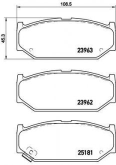 Колодки тормозные дисковые, к-кт. BREMBO P79023 (фото 1)