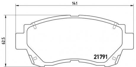 Тормозные колодки, дисковый тормоз (набор) BREMBO P83027 (фото 1)