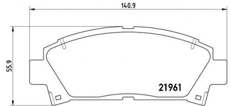 Тормозные колодки, дисковый тормоз (набор) BREMBO P83028