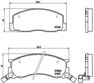 Тормозные колодки дисковые BREMBO P83 029 (фото 1)