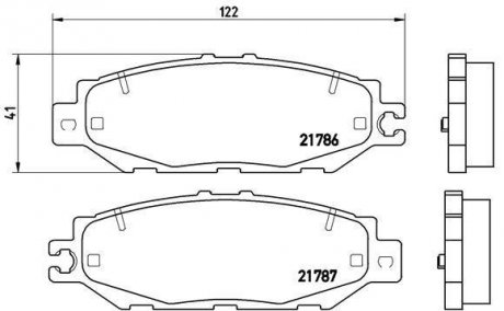 Гальмівні колодки, дискове гальмо (набір) BREMBO P83036