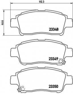 Тормозные колодки, дисковый тормоз (набор) BREMBO P83050 (фото 1)