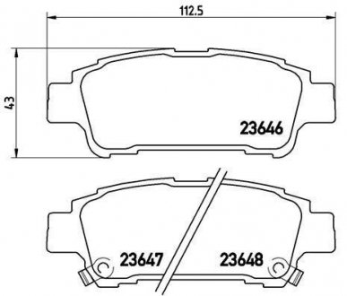 Тормозные колодки, дисковый тормоз (набор) BREMBO P83056