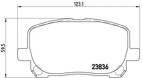 Гальмівні колодки, дискове гальмо (набір) BREMBO P83061