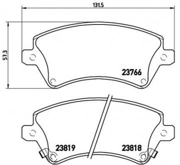 Тормозные колодки BREMBO P83064 (фото 1)