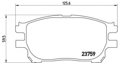 Тормозные колодки, дисковый тормоз (набор) BREMBO P83070 (фото 1)