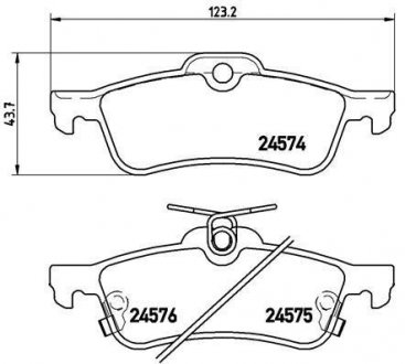 Тормозные колодки, дисковый тормоз (набор) BREMBO P83087