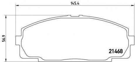 Гальмівні колодки, дискове гальмо (набір) BREMBO P83092