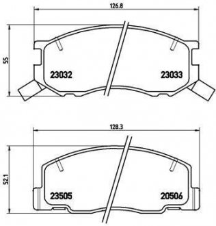 Гальмівні колодки, дискове гальмо (набір) BREMBO P83093