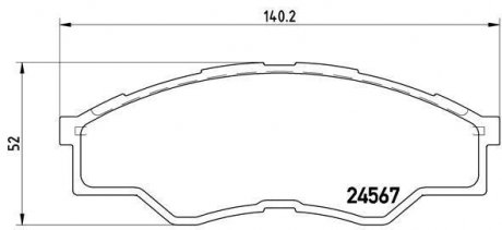 Тормозные колодки, дисковый тормоз (набор) BREMBO P83096 (фото 1)