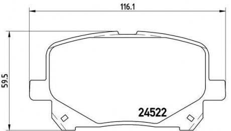 Тормозные колодки, дисковый тормоз (набор) BREMBO P83100