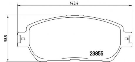 Гальмівні колодки, дискове гальмо (набір) BREMBO P83105