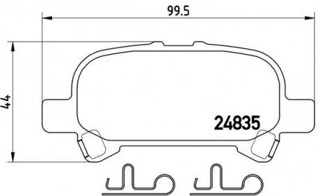 Тормозные колодки BREMBO P83110