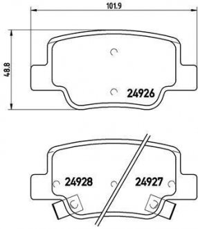 Тормозные колодки, дисковый тормоз (набор) BREMBO P83114