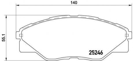 Колодки гальмівні дискові, к-кт. BREMBO P83137 (фото 1)