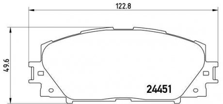 Тормозные колодки PRIUS BREMBO P83141