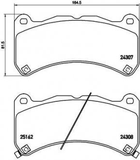 Гальмівні колодки дискові BREMBO P83 146 (фото 1)