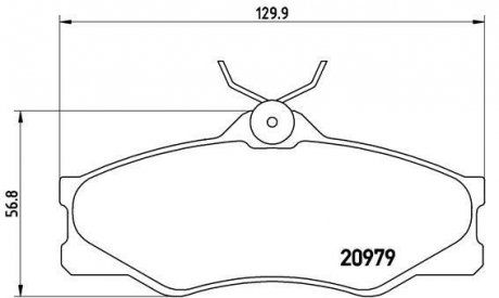 Тормозные колодки, дисковый тормоз (набор) BREMBO P85008 (фото 1)