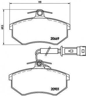 Тормозные колодки, дисковый тормоз (набор) BREMBO P85016