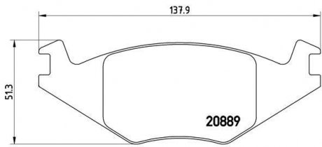 Тормозные колодки, дисковый тормоз (набор) BREMBO P85019 (фото 1)