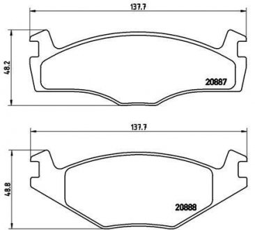 Тормозные колодки, дисковый тормоз (набор) BREMBO P85024