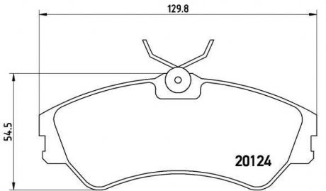 Тормозные колодки, дисковый тормоз (набор) BREMBO P85028 (фото 1)