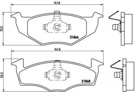 Тормозные колодки, дисковый тормоз (набор) BREMBO P85030