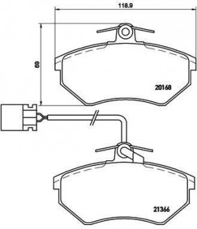 Тормозные колодки, дисковый тормоз (набор) BREMBO P85034 (фото 1)