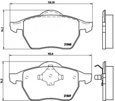 Тормозные колодки, дисковый тормоз (набор) BREMBO P85039