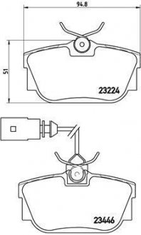 Тормозные колодки, дисковый тормоз (набор) BREMBO P85046 (фото 1)