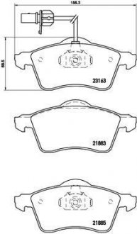 Тормозные колодки, дисковый тормоз (набор) BREMBO P85049