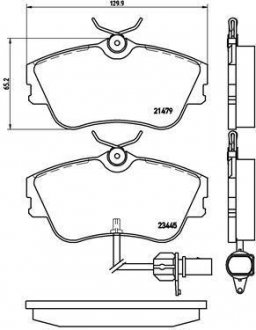 Тормозные колодки, дисковый тормоз (набор) BREMBO P85050