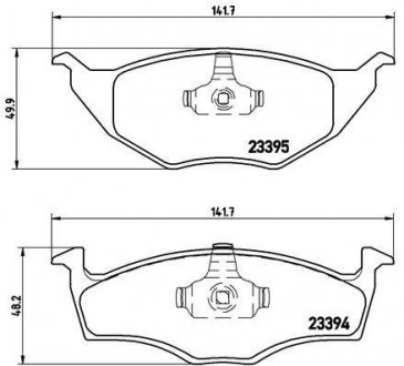 Тормозные колодки, дисковый тормоз (набор) BREMBO P85055 (фото 1)